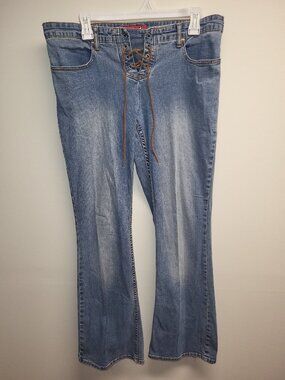 Zana Di Lace Up Front Bootcut Jeans Size 11/12